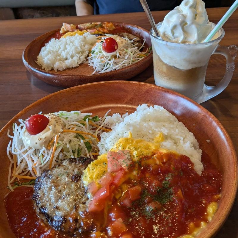 角切りトマトのオムバーグディッシュ(びっくりドンキー 吉祥寺店)