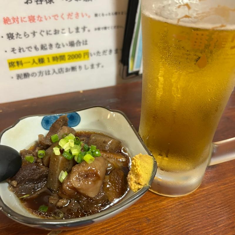 牛すじ煮込みセット+キリン一番搾り(まげし とちぎや )