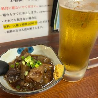 牛すじ煮込みセット+キリン一番搾り