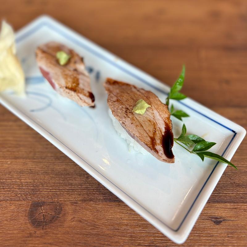 中とろ炙りにぎり(魚河岸 丸天 魚河岸店)