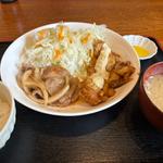 生姜焼きと油淋鶏