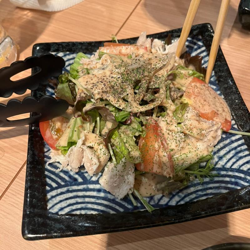 あっさり豚しゃぶサラダ(餃子のかっちゃん中洲店)