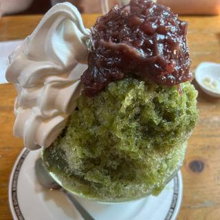 宇治抹茶氷 ミニソフトクリーム