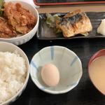 塩鯖　鶏から定食