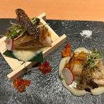 真鯛と雲丹のわさび味噌焼き(YEBISU BAR)