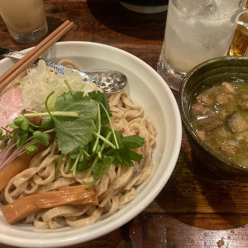 鴨汁つけ麺(鷄そば ヒバリ)