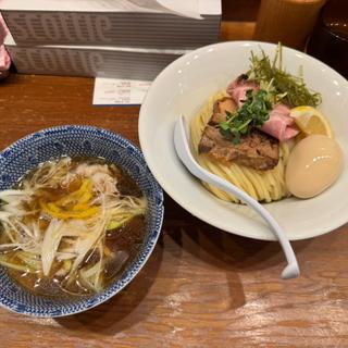 豚バラねぎつけ麺＋味付け玉子