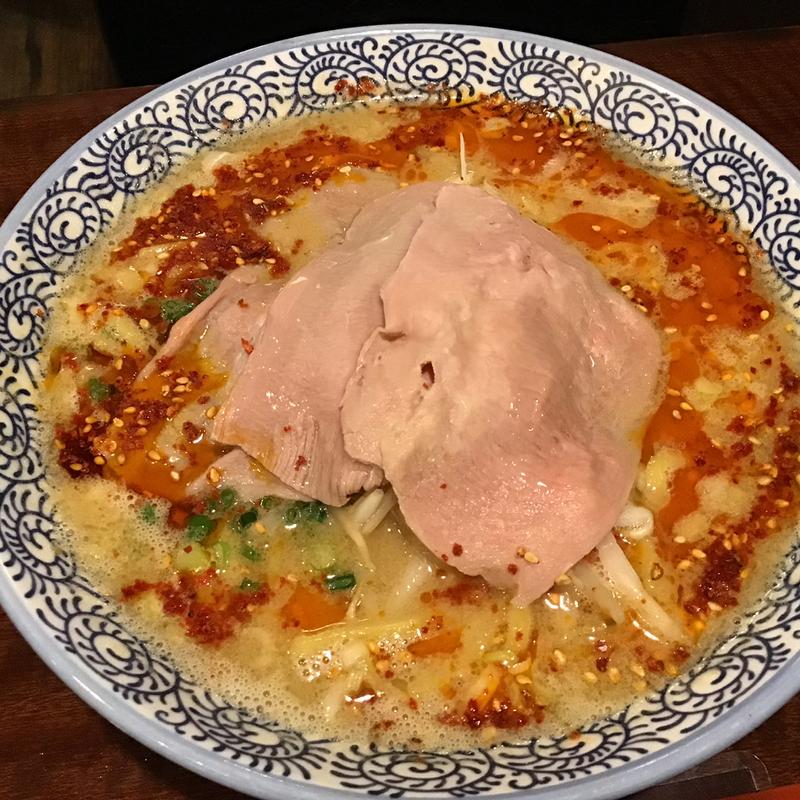 ピリ辛胡麻味噌タンシャブラーメン(牛たん焼き 仙台辺見 川崎アゼリア店)