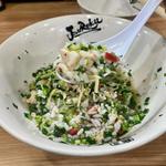 冷やし葱まぜそば 〆ご飯付き(麺屋 丈六)