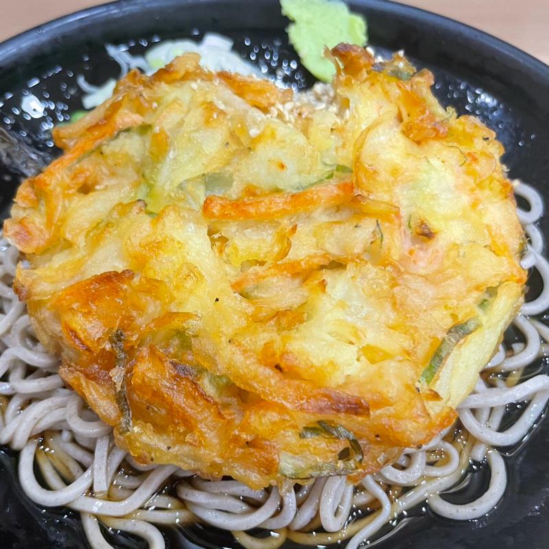 冷やしかき揚げそば(駅そば 大江戸そば 池袋)