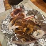 焼スルメイカ肝ソース