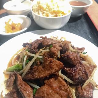 ニラレバ定食