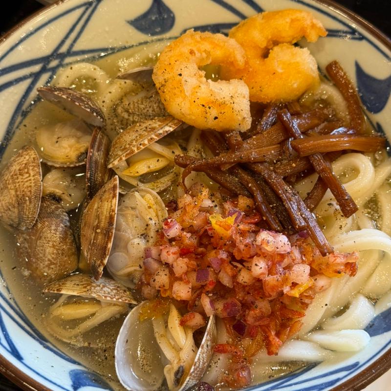 海鮮旨塩うどん(丸亀製麺 盛岡店 （まるがめせいめん）)