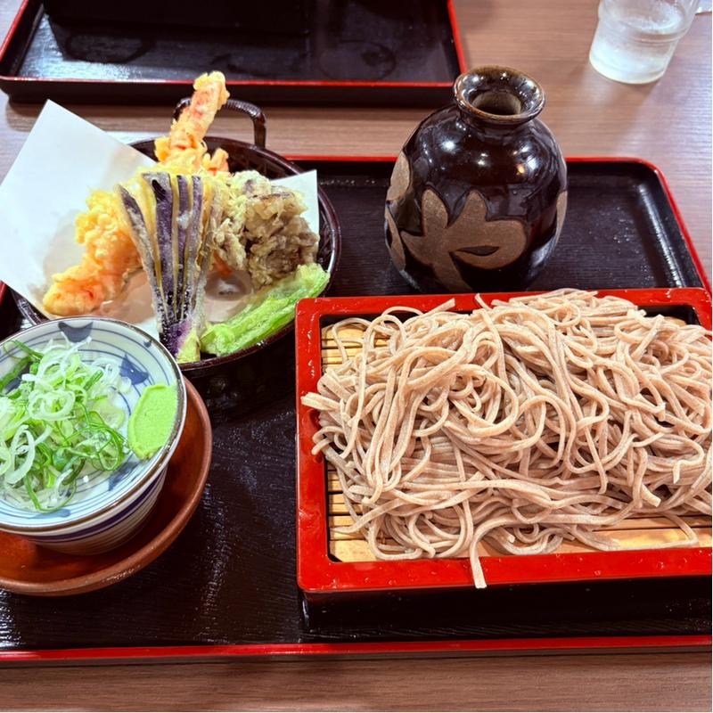 もりそば➕盛り合わせ天ぷら(元祖手打そば いづるや)