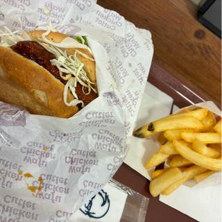 和風チキンカツバーガーセット