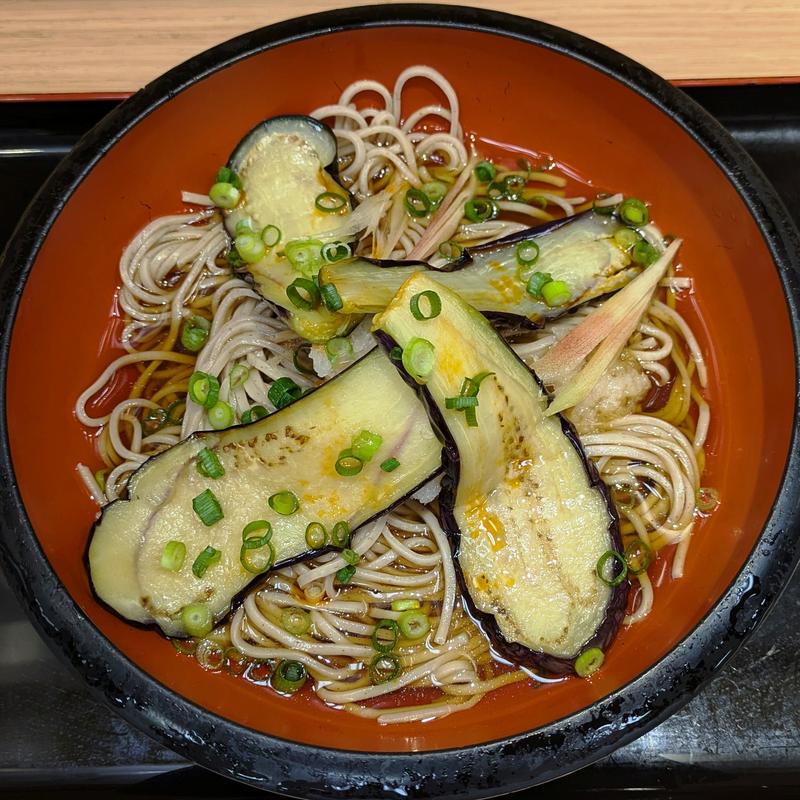 揚げなすおろしそば(立ちそば処 杜)