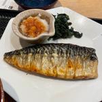 さばの炭火焼き定食、たっぷり野菜の麦みそ汁