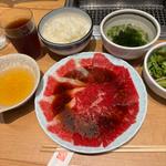 薄切りお肉の定食(京都焼肉 天壇1965 MARUNOUCHI)