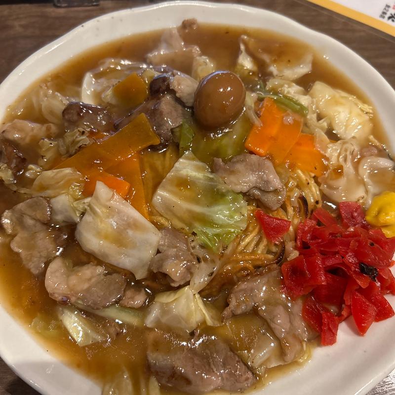 あんかけ焼きそば(炭火居酒屋 炎 北2条店)