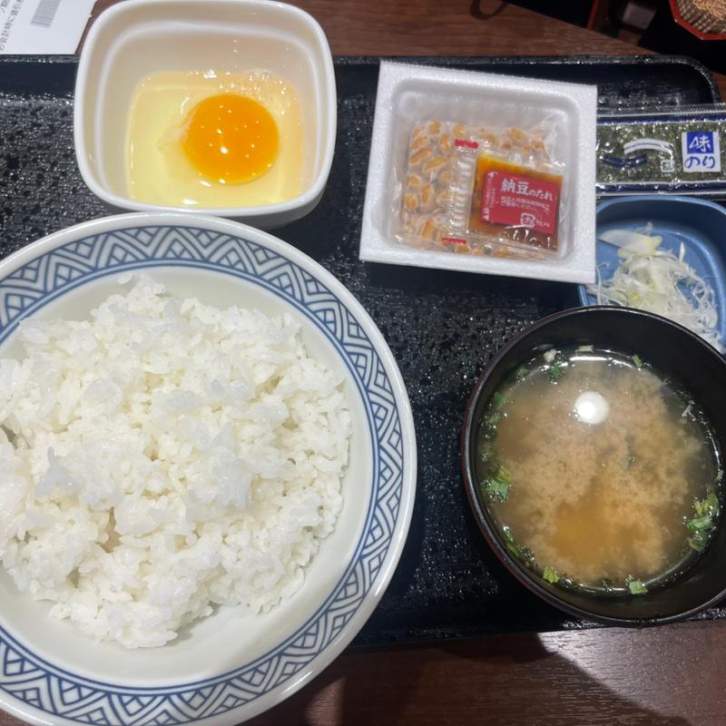 納豆玉子定食(吉野家 CoCoLo新潟店 )