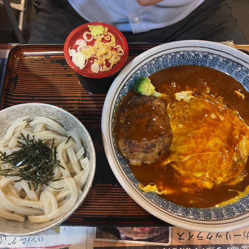 オムライスハンバーグセット(武州うどんあかね&みどりダイニング)