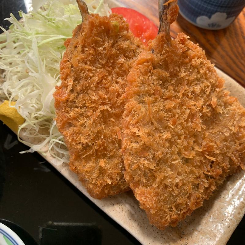 アジフライ定食(中村庵)