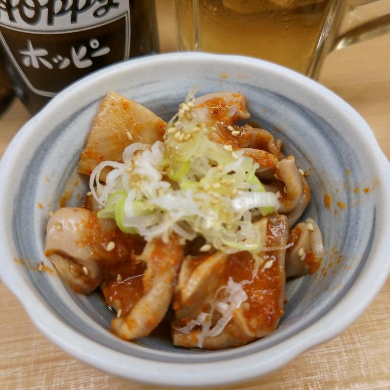 もつキムチ(もつ焼き串焼き 肉の佐藤 横浜西口店)