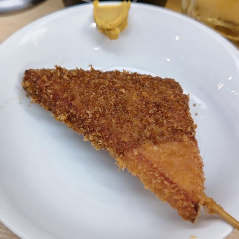 ハムカツ串(もつ焼き串焼き 肉の佐藤 横浜西口店)