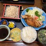 生姜焼きセット冷たいそば(大村庵)