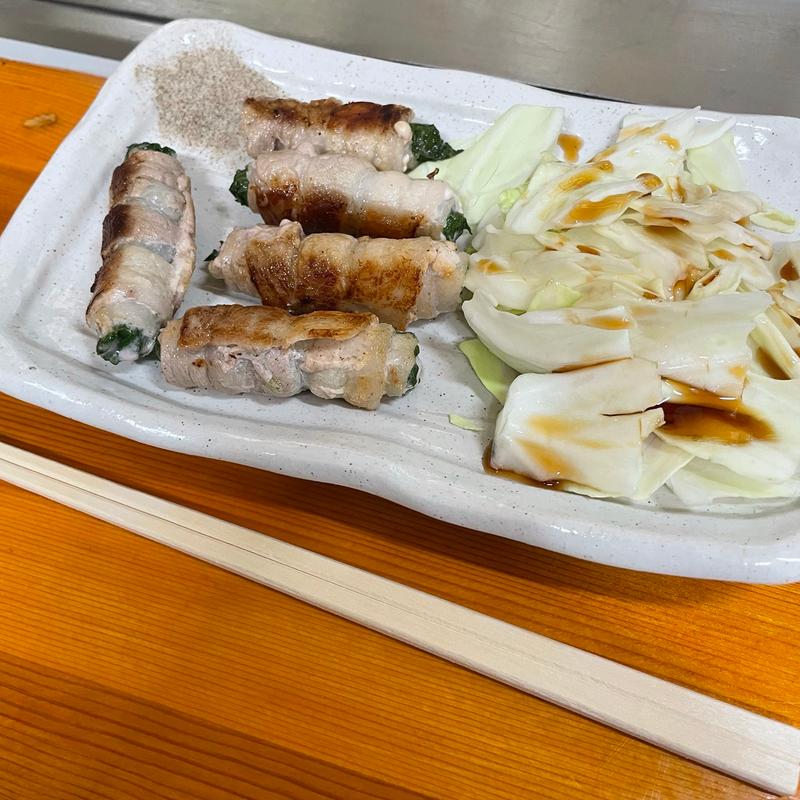 大葉の豚巻き(お好み焼き 宣)