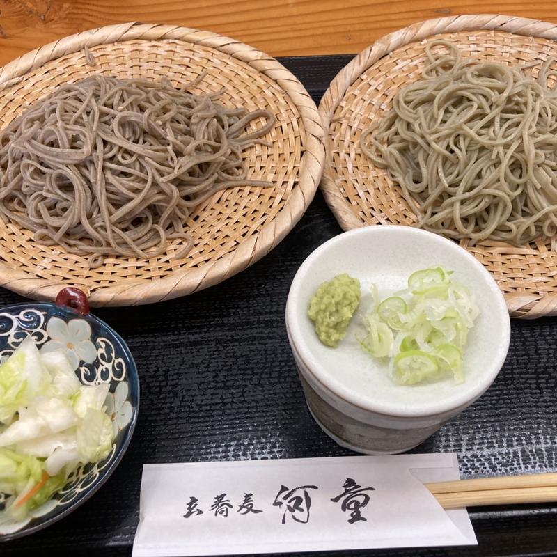 産地別十割二種盛り(玄蕎麦河童)