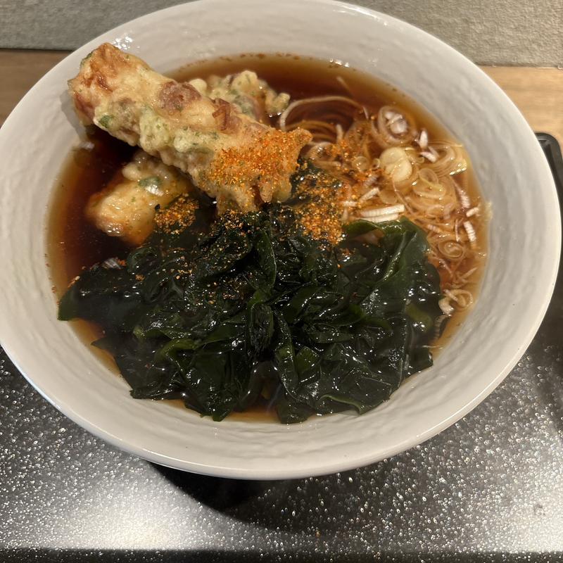 ちくわ天そば　わかめ(けごん松原東口店)
