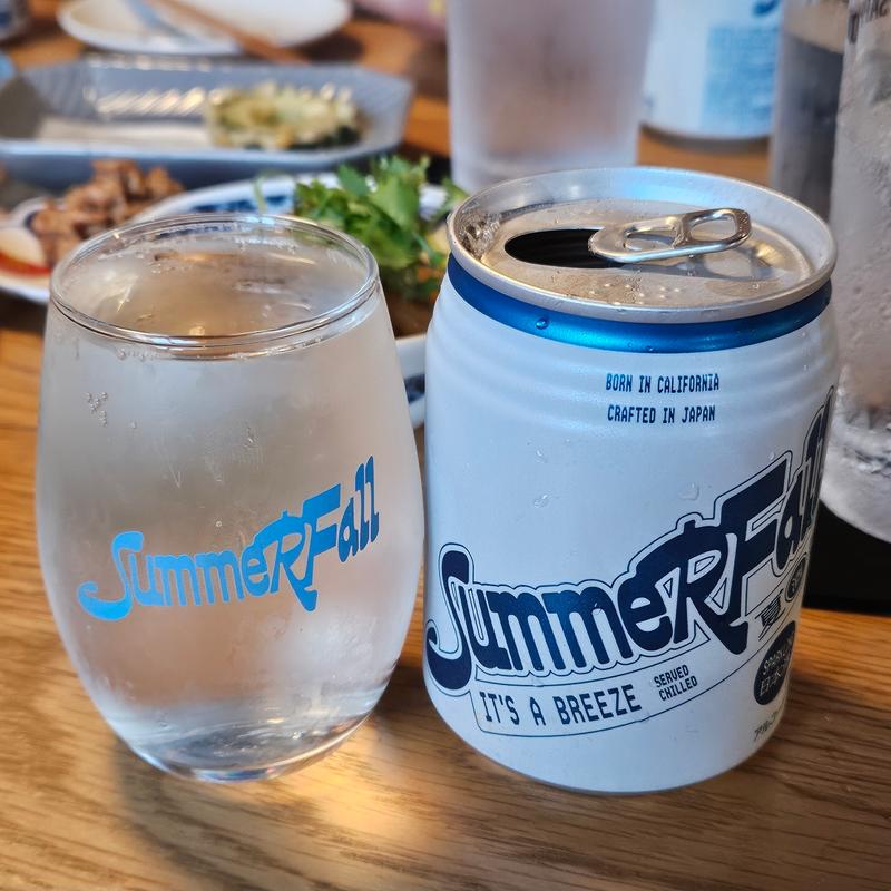 カルフォルニア「スパークリングSAKE SUMMER FALL」(居酒屋 ひでじろう)