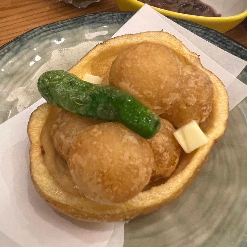 器も食べれるじゃがバター(あじ菜)