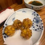 とうもろこしと枝豆のかき揚げ