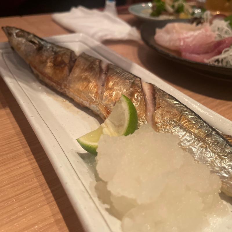 秋刀魚の塩焼き(はた（凧）)