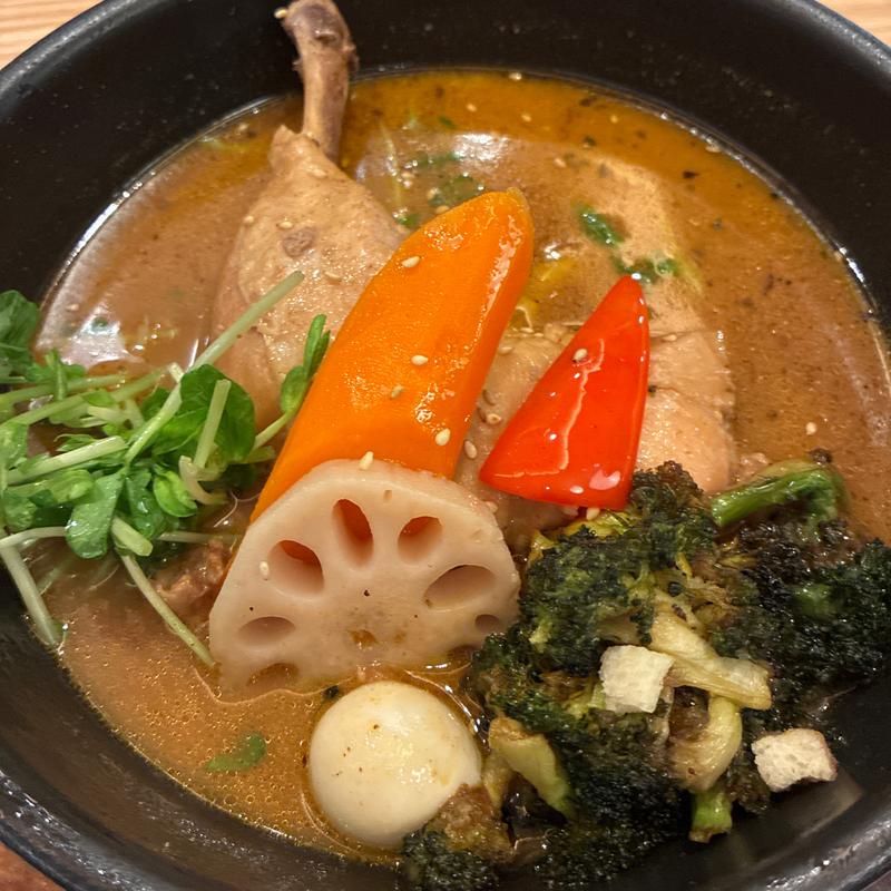 やわらかチキンレッグと野菜(スープカレーGARAKU（ガラク） sitatte sapporo店)