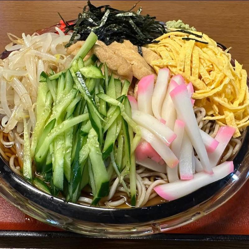 冷やしキツネそば 大盛り(そば処 長岡屋)