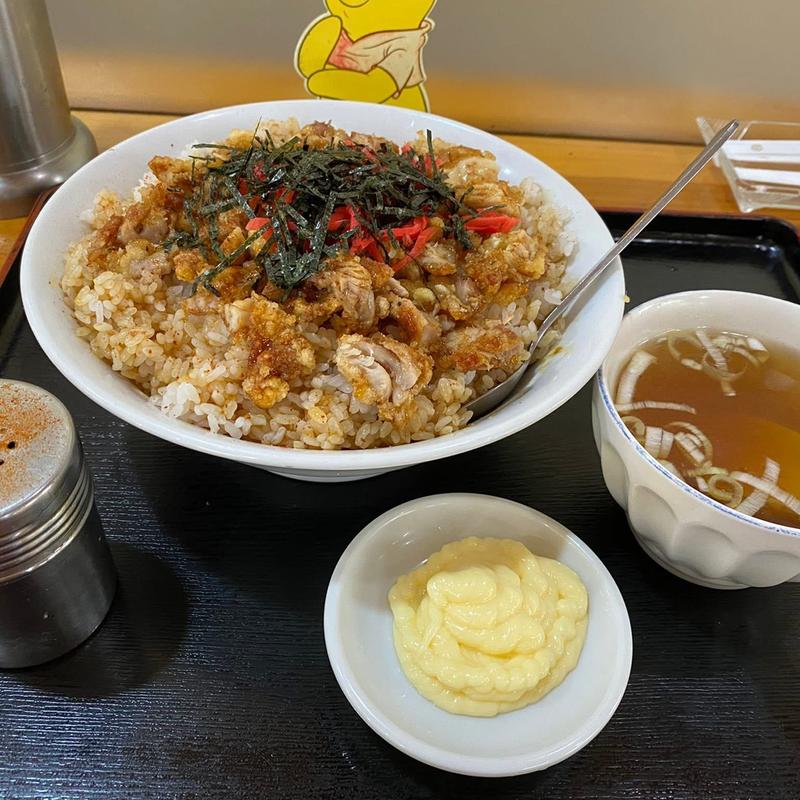 唐揚げ丼 大盛り(めん工場 岡本店)