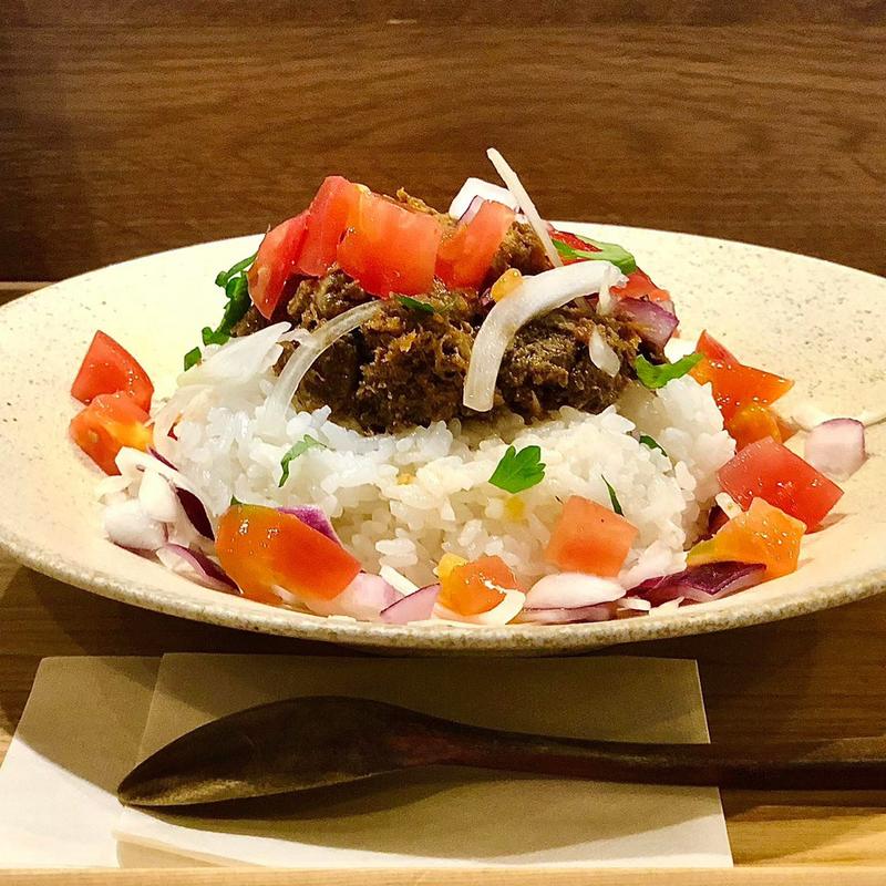 鰹の冷やしキーマカレー(Spice and Vegetable 夢民)