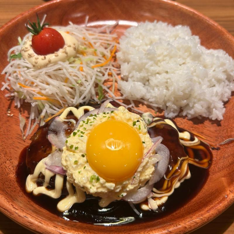 月見てりたまマヨバーグディッシュ(びっくりドンキー 箕面店)