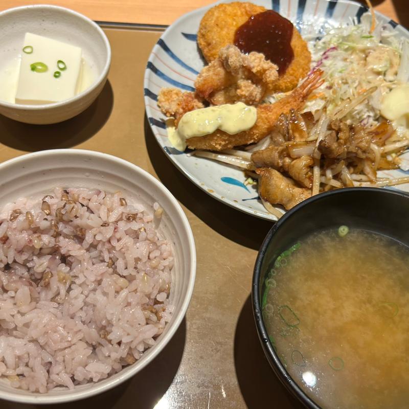 やよい合い盛り定食　(やよい軒 日野店)