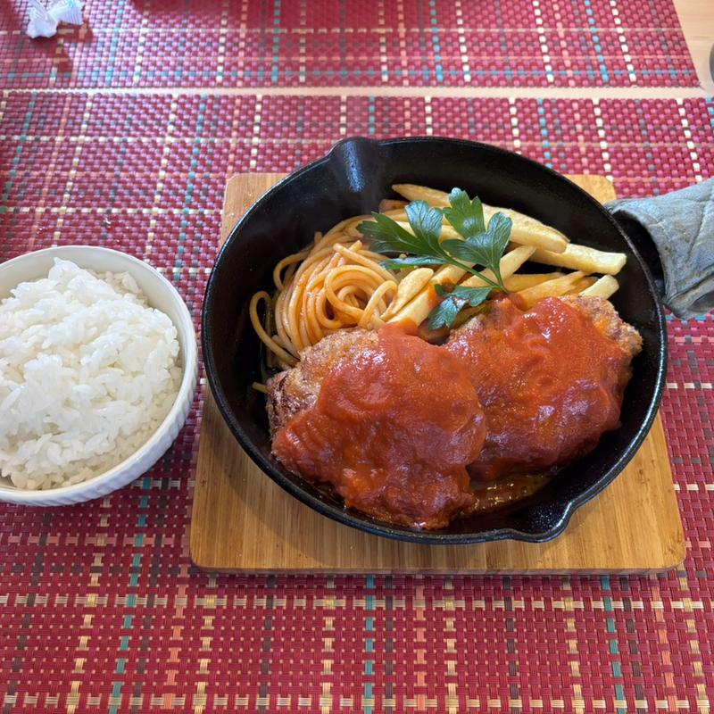 ハンバーグ定食(w)(Chant)