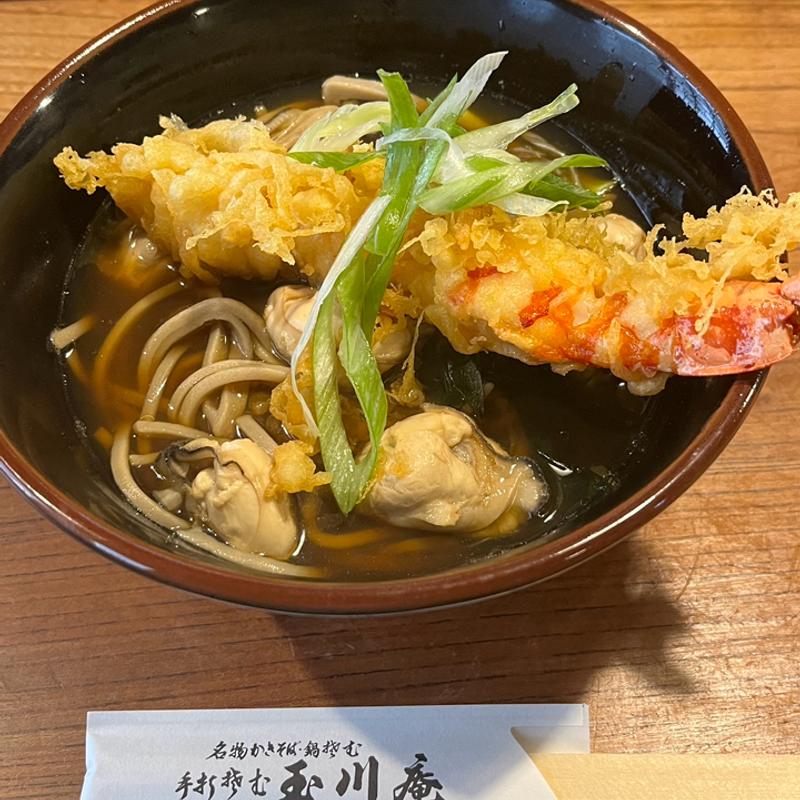 かき天そば(玉川庵 （たまがわあん）)