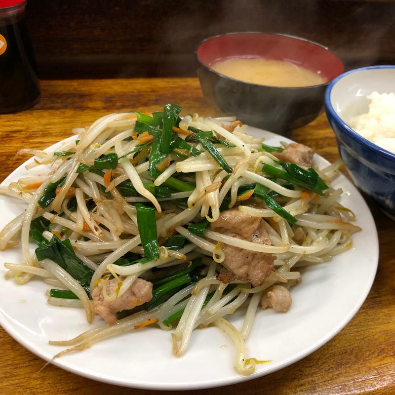 肉ニラ炒め定食(こづち)