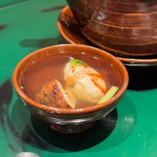 松茸と車海老と鱧の土瓶蒸し