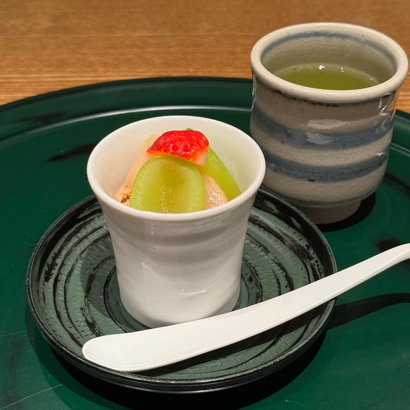 みりんのプリンと黒糖のアイス(味処 はやし)