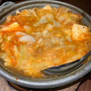 キムチ豆腐玉子とじ
