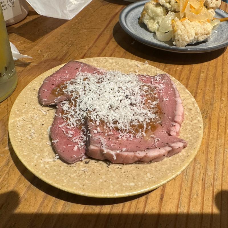 牛ハツのカルパッチョ 〜レホールソース〜(BEER STAND molto!! 阪急三番街店)