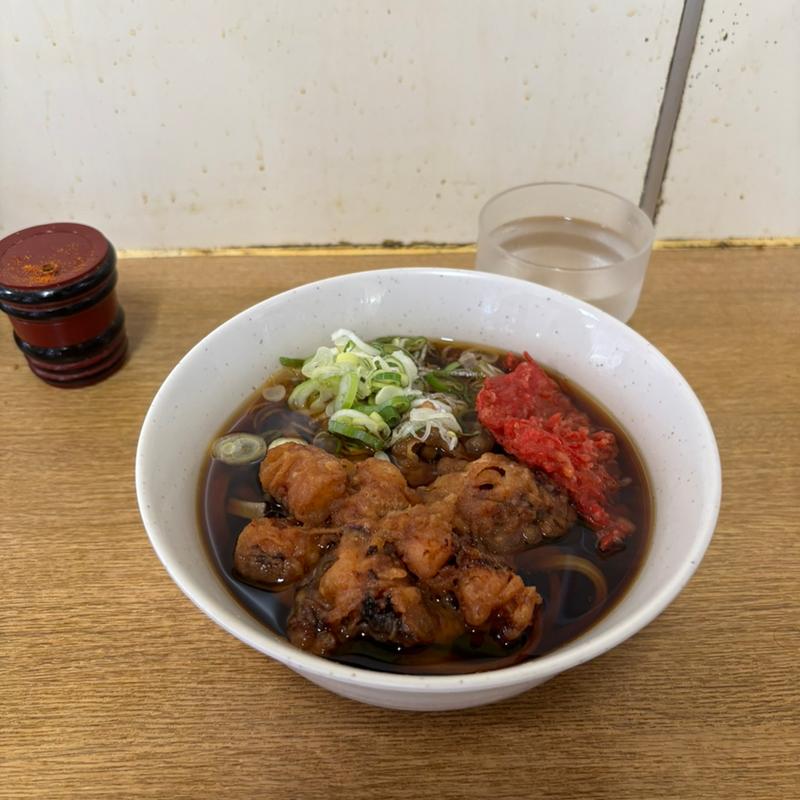 太蕎麦（ゲソ天、紅ショウガ天）(一由そば )